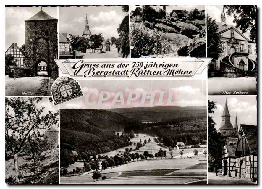 CPM Gruss aus der 750 jahrigen Bergstadt Ruthen Mohne 