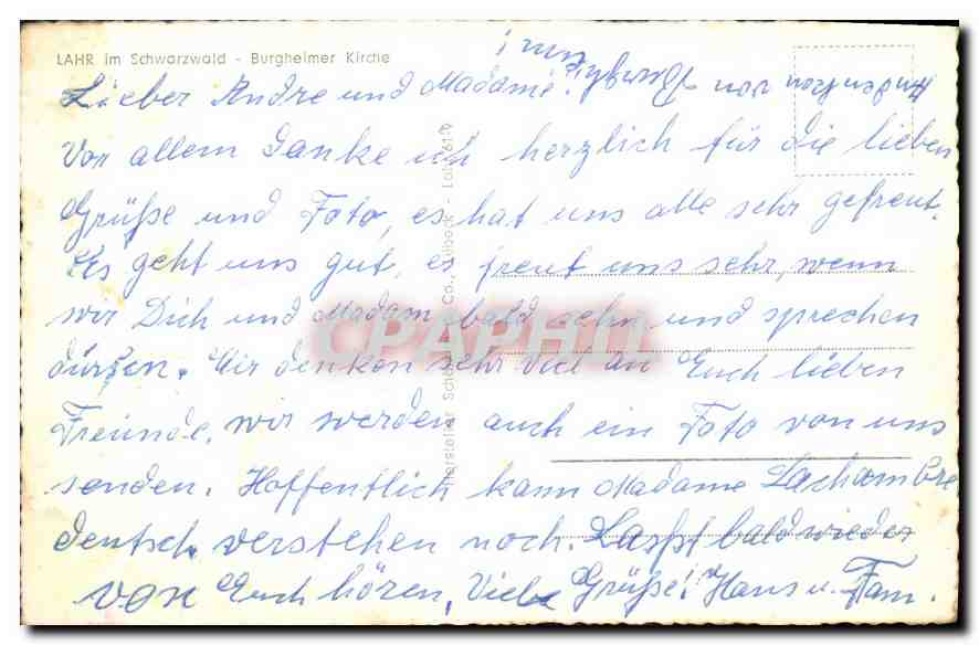 CPM Lahr Im Schwarzwald Burghelmer Kirche  — Rückseite