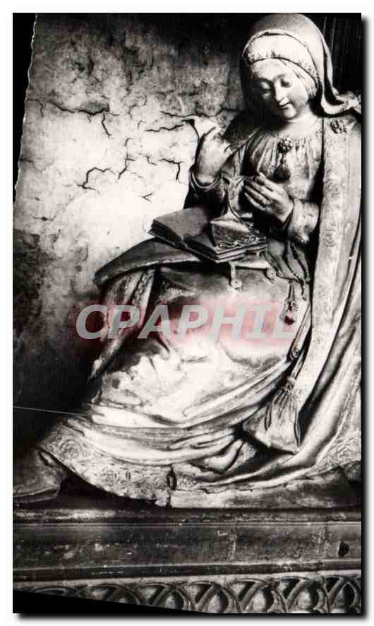 CPM Cathedrale de Chartres Cloture du Choeur Vierge cousant 
