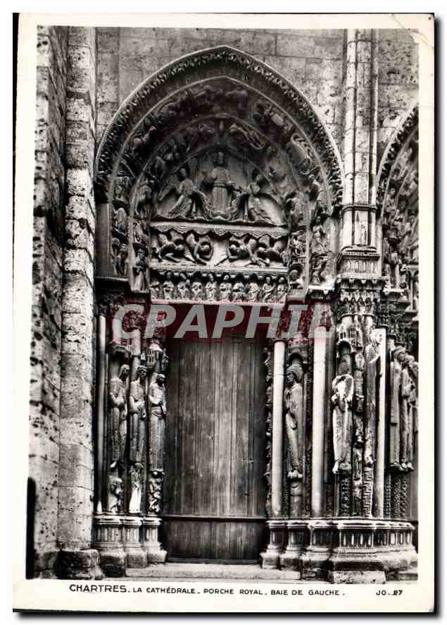 CPM Chartres La Cathedrale Porche Royal Baie de Gauche 