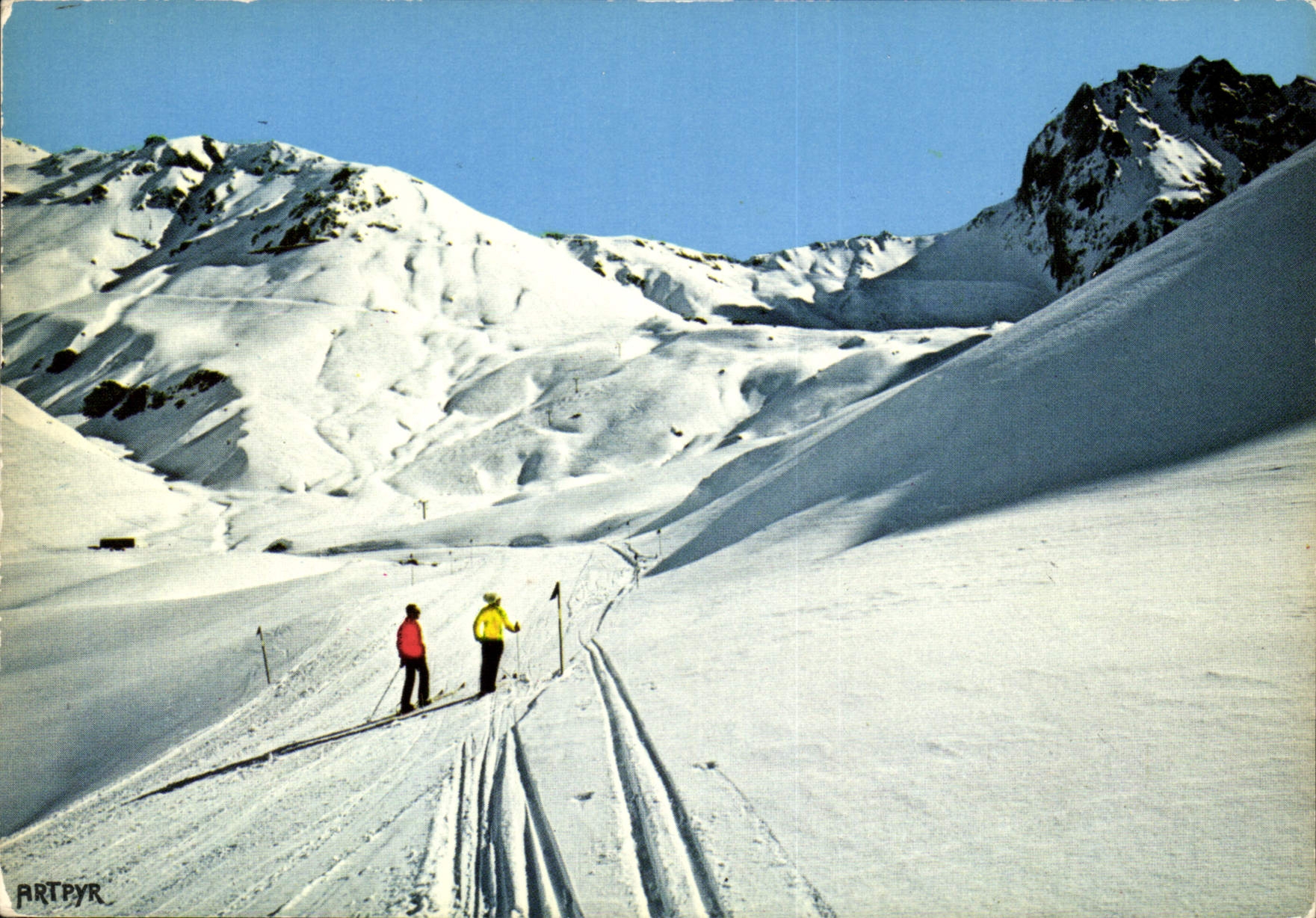 Ski-Pisten von Caoubère — Bârèges La Mongie 1800 m — Verlag ARTPYR