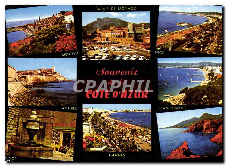 CPM Souvenir de la Cote d'Azur 