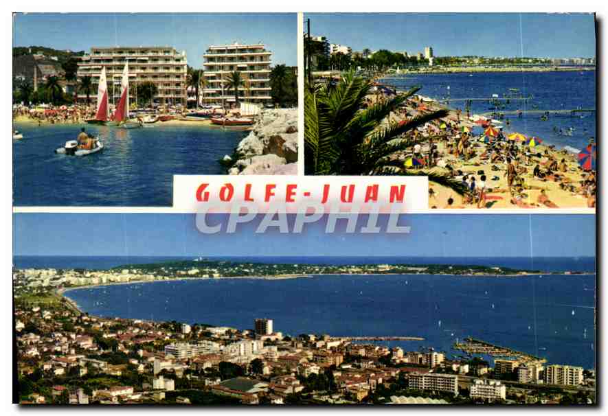 Golfe-Juan — vue panoramique et plage — Mexichrome