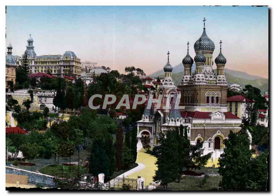 CPM La Cote d'Azur Nice L'Eglise Russe et le Lycee du Parc Imperial Russie Russia