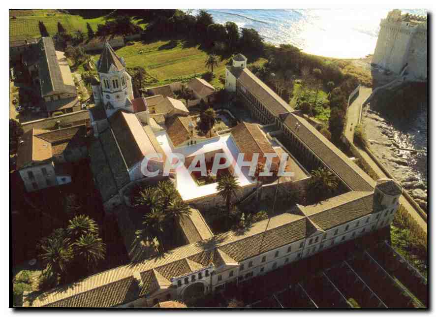 Abbaye Notre-Dame de LERINS — ILE SAINT-HONORAT (Cannes, Alpes-Maritimes) — Vue Aérienne — Éditions GAU 7795-029-042