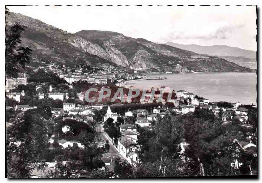 Menton — Panorama der Stadt und des Viertels Carnolès — Cie des Arts Photographiques Paris