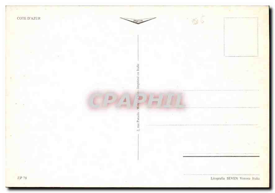 CPM Golfe Juan Cote d'Azur  — Verso