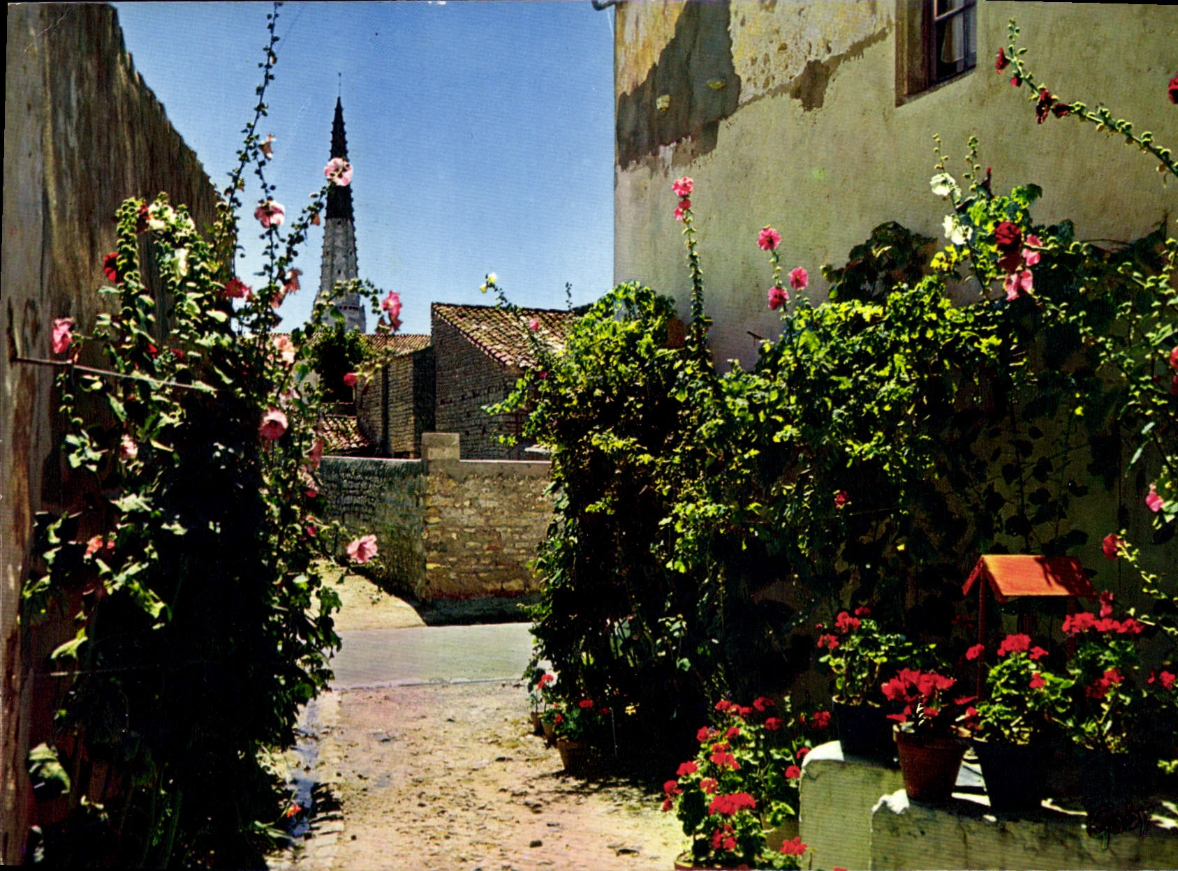 Ruelle fleurie à Fleury-les-Auxence — éditeur Couleurs Naturelles, n° 52