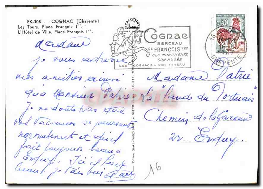 Cognac — vue de la porte médiévale, du square François 1er et du musée — Édition Cognac Berceau — Reverso