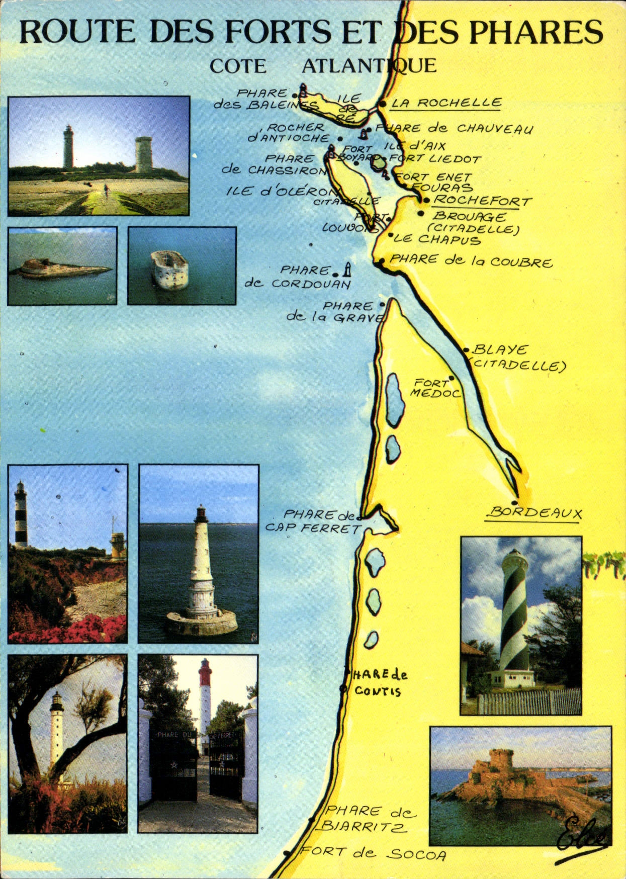 CPM Route des Fort et des Phares Cote Atlantique 