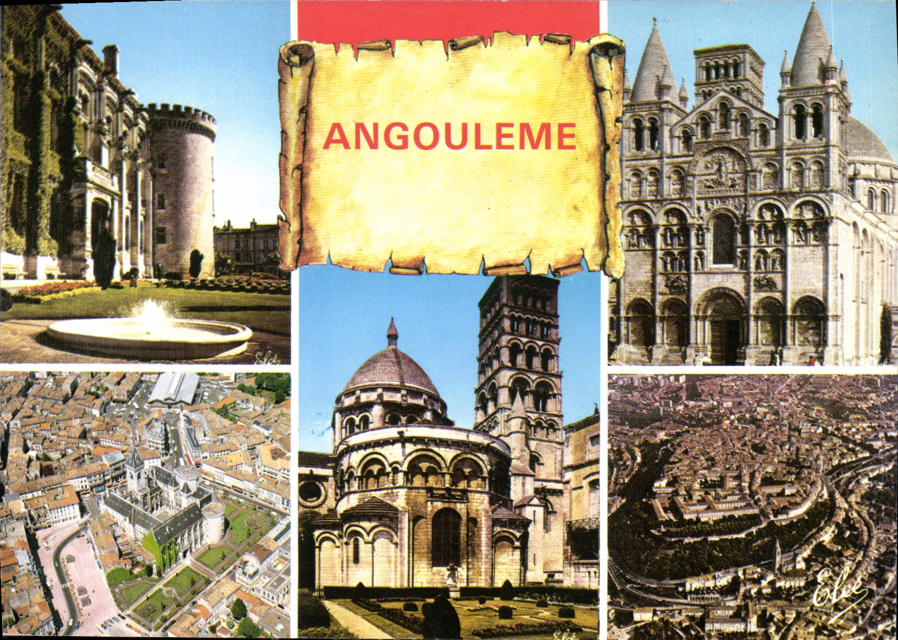 Angoulême — Collage de sites historiques — Éditeur Élèe, n° 5188