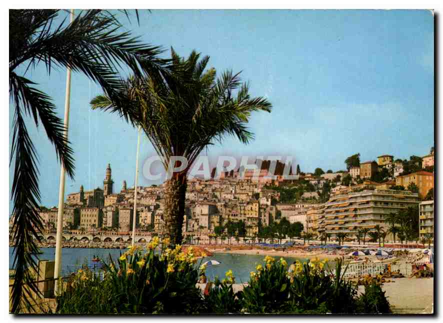 Menton — Les plages et la Vieille Ville — Éditeur : Fédération Française de Réplication Aérienne