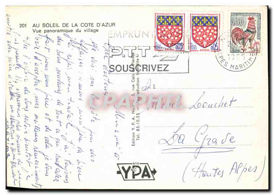 CPM Au Soleil de la Cote d'Azur Vue panoramique du village  — Verso