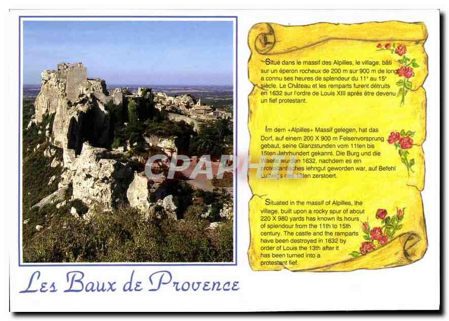 Les Baux de Provence — Château et village sur éperon rocheux — édition SI, n° 120 - Anverso