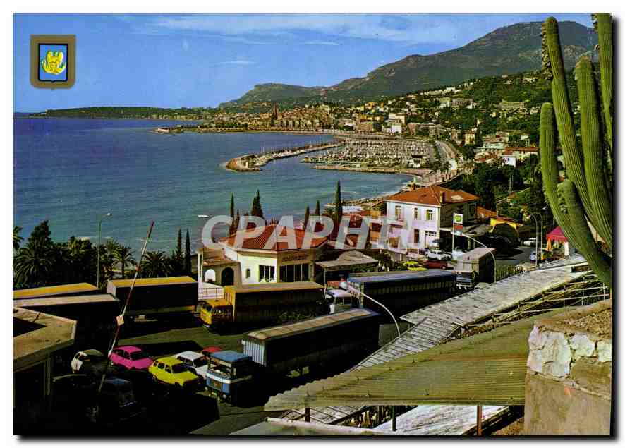 CPM Menton Vue generale prise de la Frontiere Franco Italienne 