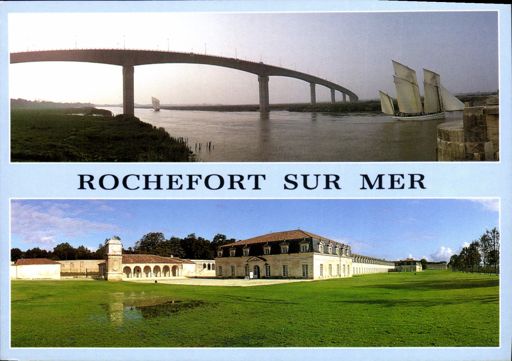 CPM Rochefort sur Mer Le Viaduc enjambant la Charente La Corderie royale 