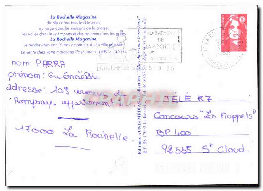 CPM La Rochelle Magazine du bleu dans tous les kiosques  — Verso