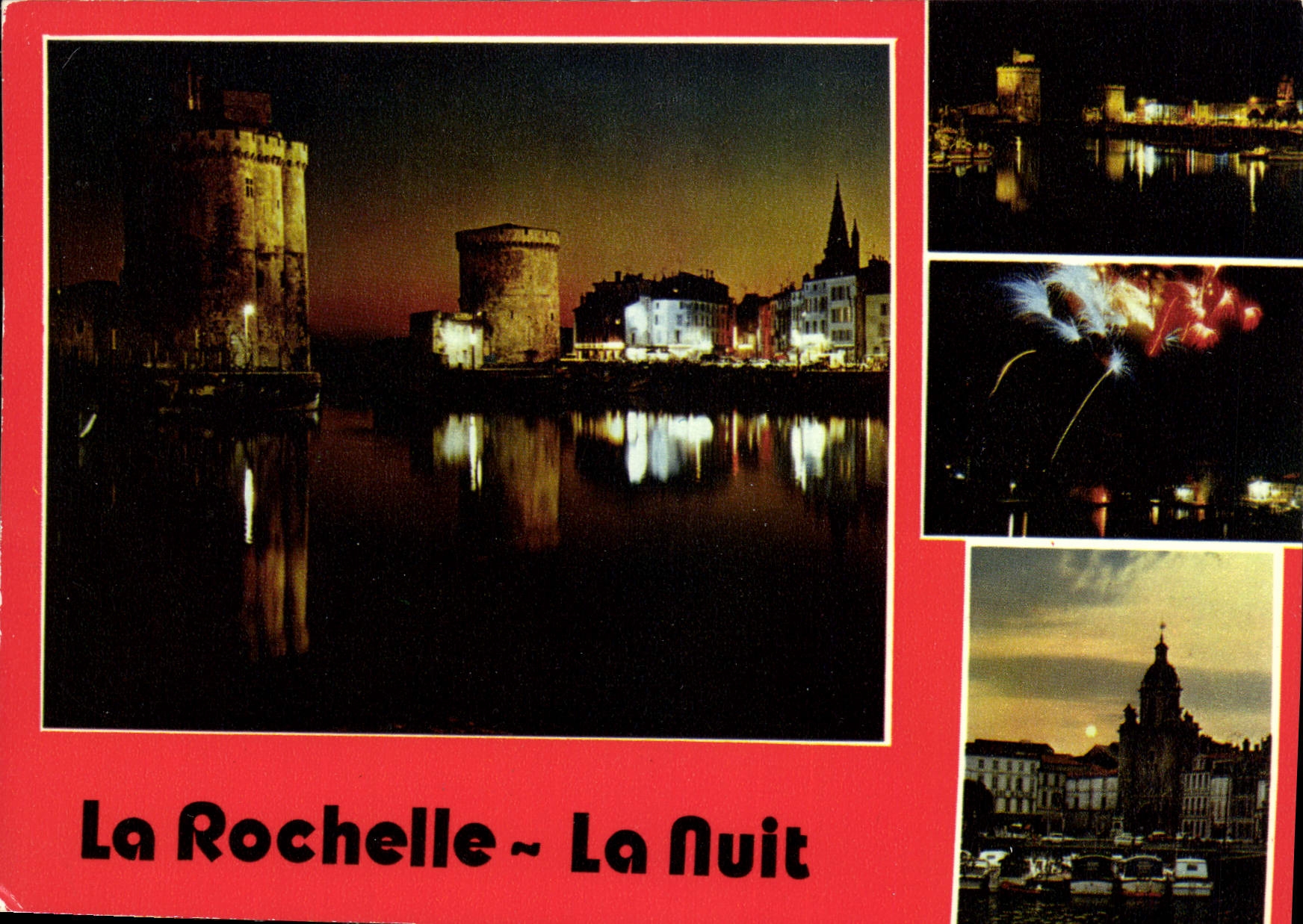 CPM La Rochelle Charente Maritime Le Port vu de nuit 
