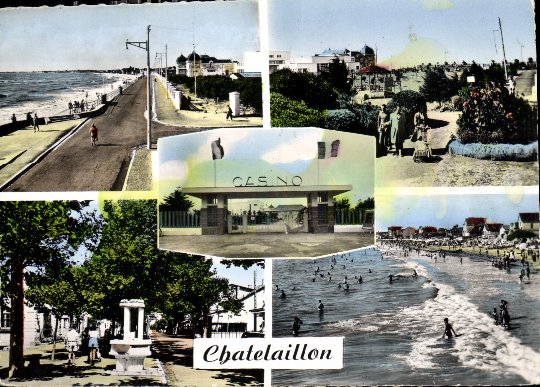 CPM Chatelaillon La Digue et le Casino Parc Municipal Entree du Casino 