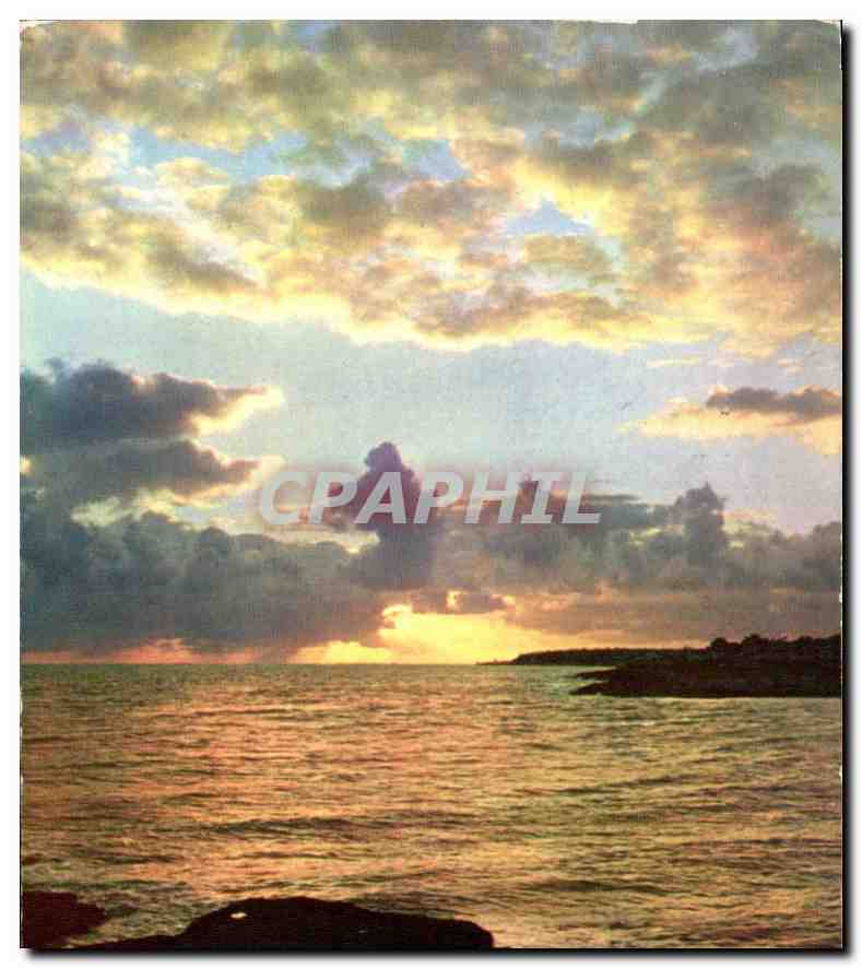 CPM Coucher de soleil sur la Mer 