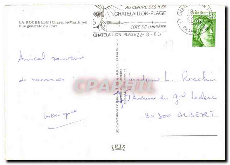 CPM La Rochelle Charente Maritime Vue generale du Port  — Verso