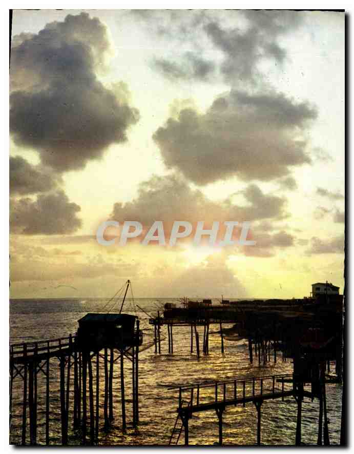 CPM La Cote de Beaute au coucher du soleil De Saint Palais Sur Mer a la Grande COte Les Carreles 