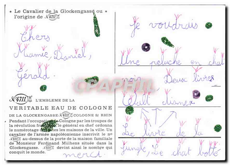 CPM Le Cavalier de la Glockengasse ou  — Verso