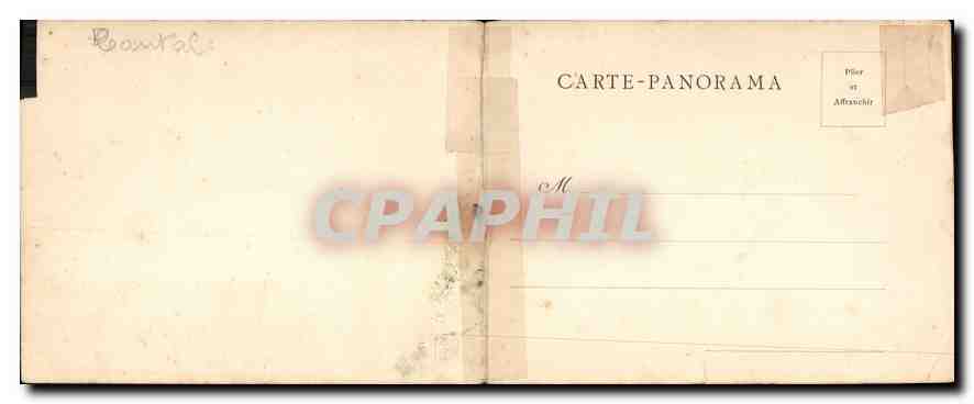 CPA Carte Double Panorama du viaduc de Garabit — Rückseite