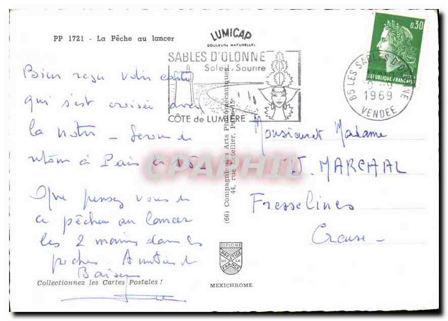 CPM La Peche au lancer  — Rückseite