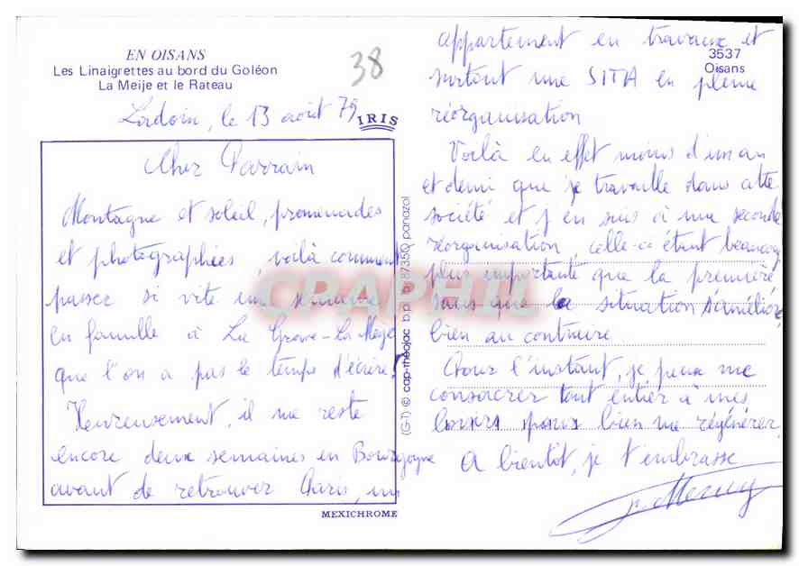 Les Linaigrettes au bord du Goléon — Oisans — éditeur IRIS, n°38 — Reverso