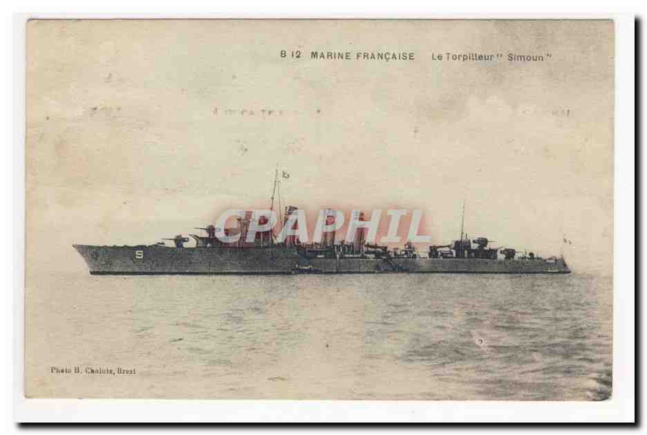 Le Torpilleur "Simoun" — Marine Française — Photo B. Chaniot, Brest