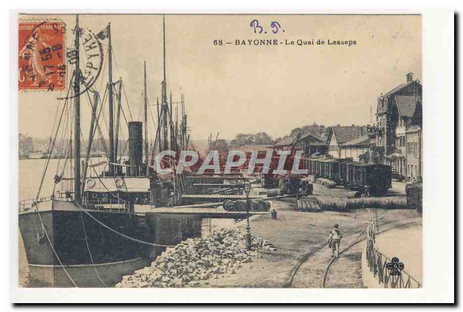 BayONNE la quai de Lesseps CPA