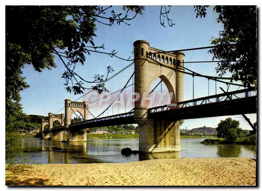 CPM Langeais I et L le Pont suspendu sur la Loire 