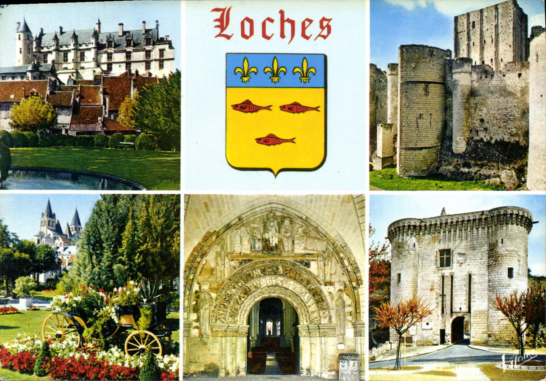 CPM Les Merveilles du Val de Loire Loches Indre et Loire les Logis Royaux du Chateau XV siecle le Do