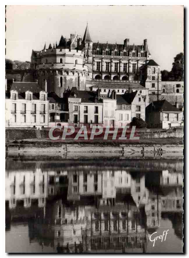 CPM En Touraine les Chateaux de la Loire Amboise I et L le Chateau vu des Bords de la Loire 