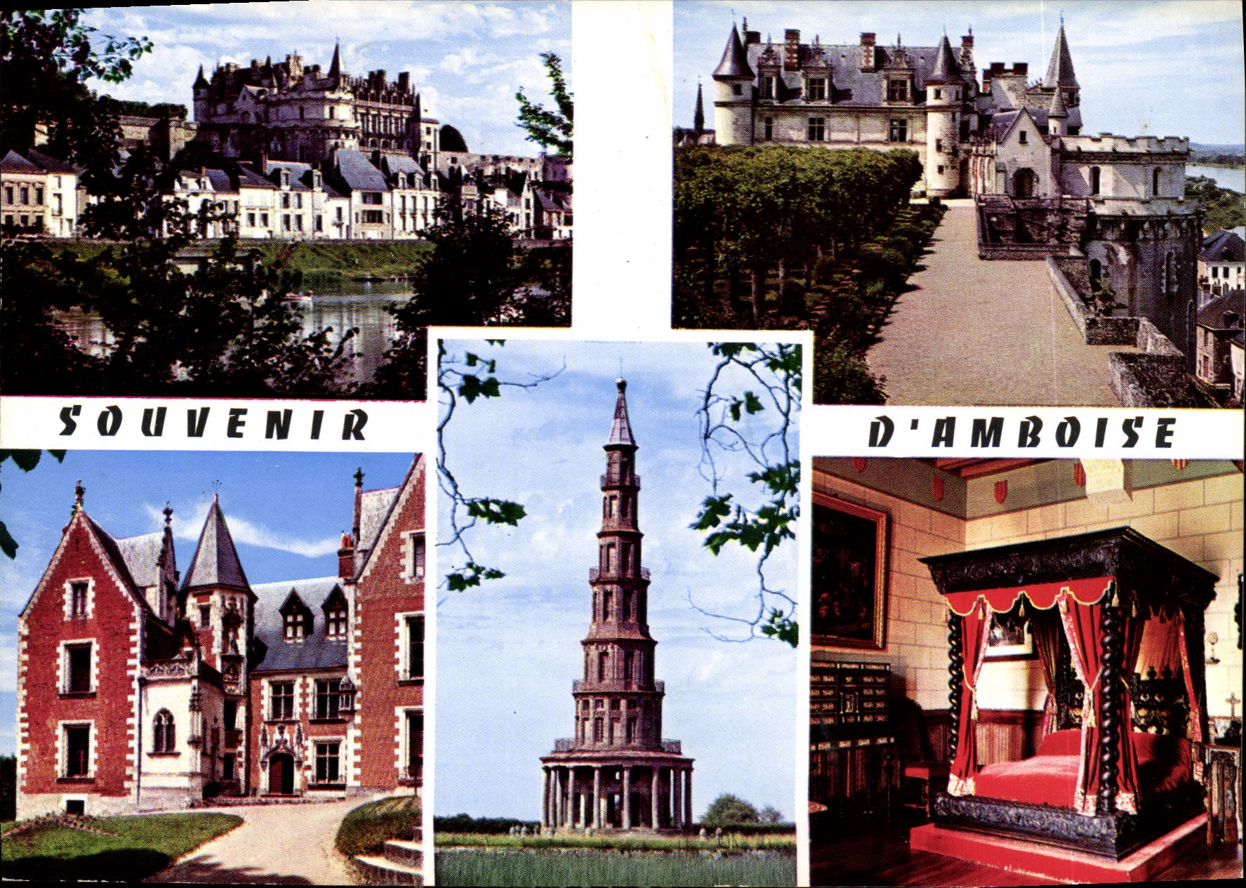 CPM En Touraine Amboise Indre et Loire le Chateau le Clos Luce et la Pagode de Chanteloup 