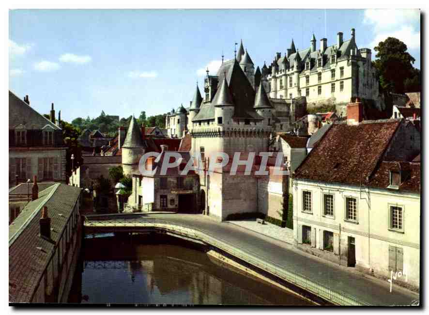 CPM Val de Loire Loches Indre et Loire l'Indre la Porte des Cordeliers et le Chateau 