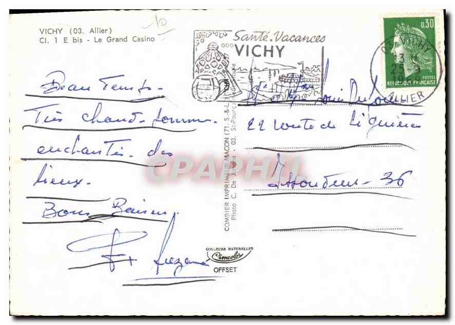 CPM Vichy Allier le Grand casino  — Rückseite