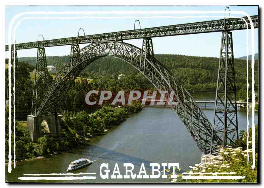 CPM Le Cantal Touristique Viaduc de Garbit Construit de 1880 a 1888 par l'Ingenieur Boyer Promenades