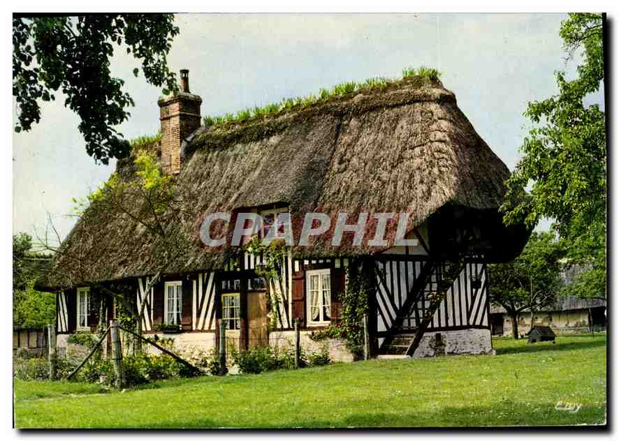 CPM La Normandie Pittoresque Chaumiere du Pays d'Auge 