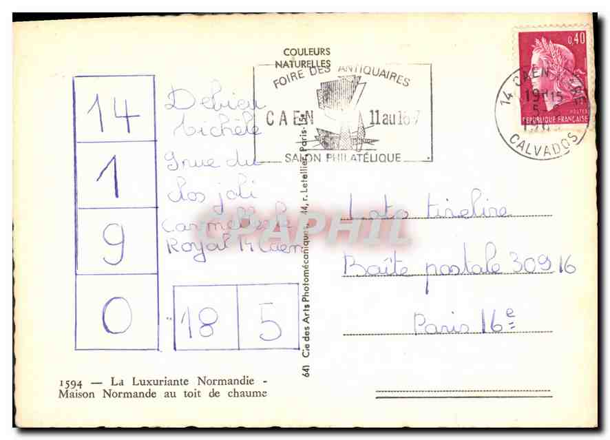 CPM La Luxuriante Normandie Maison Normande au toit de Chaume  — Verso
