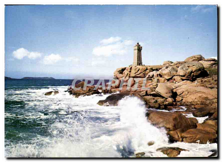 CPM Couleurs de Bretagne la Cote de Granit Rose Ploumanc'h le Phare 