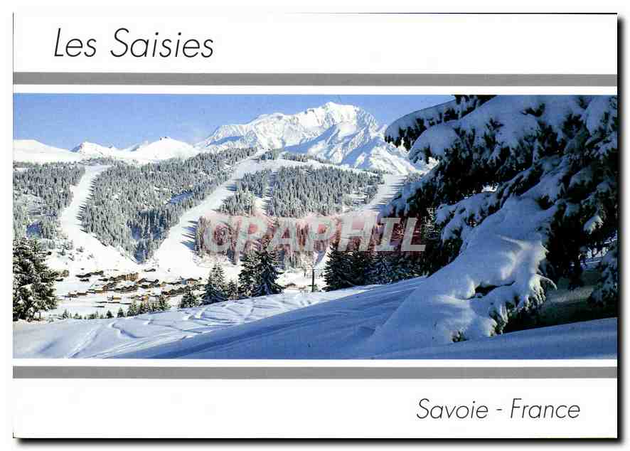 CPM Savoie France les Saisies Station Olympique Echappee sur le Mont Blanc 