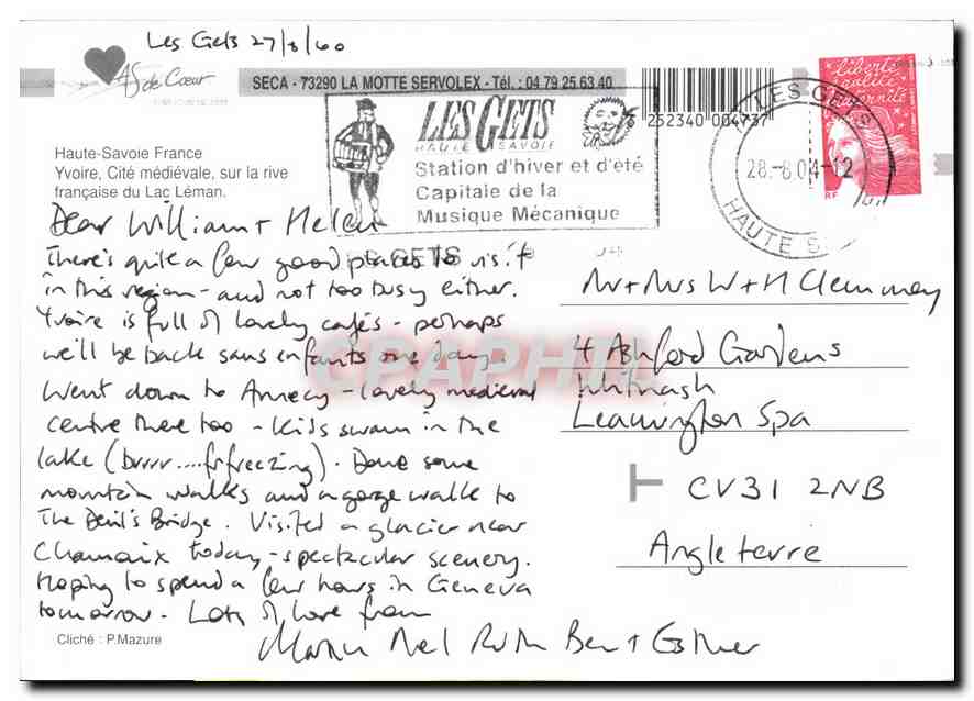 Yvoire — Mittelalterliches Dorf am See Léman — Les Gets, Haute-Savoie — Rückseite