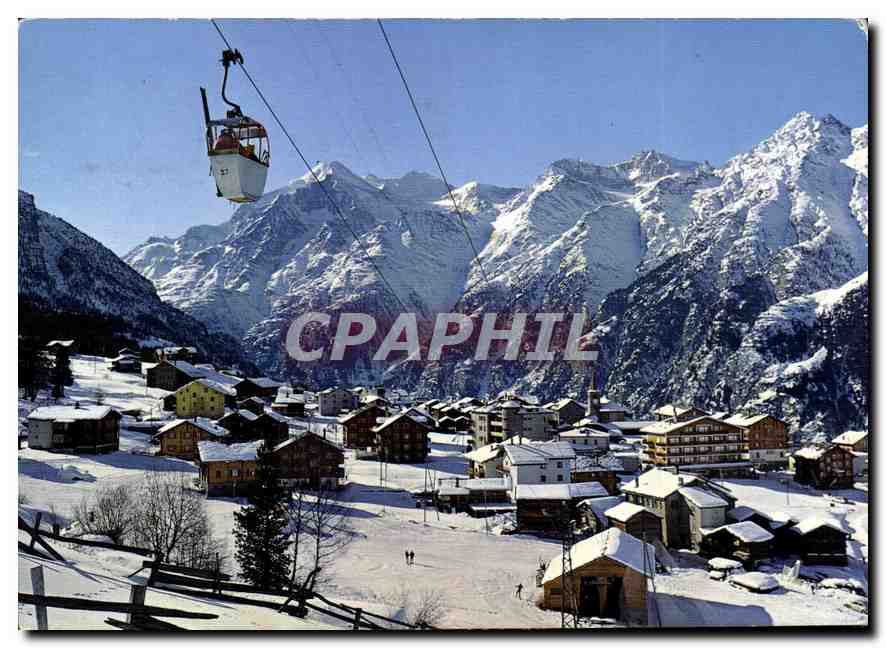 CPM Grachen 1619m Wallis Sesselbahn Hannigalp Weisshorn Bishorn Barrhorn 