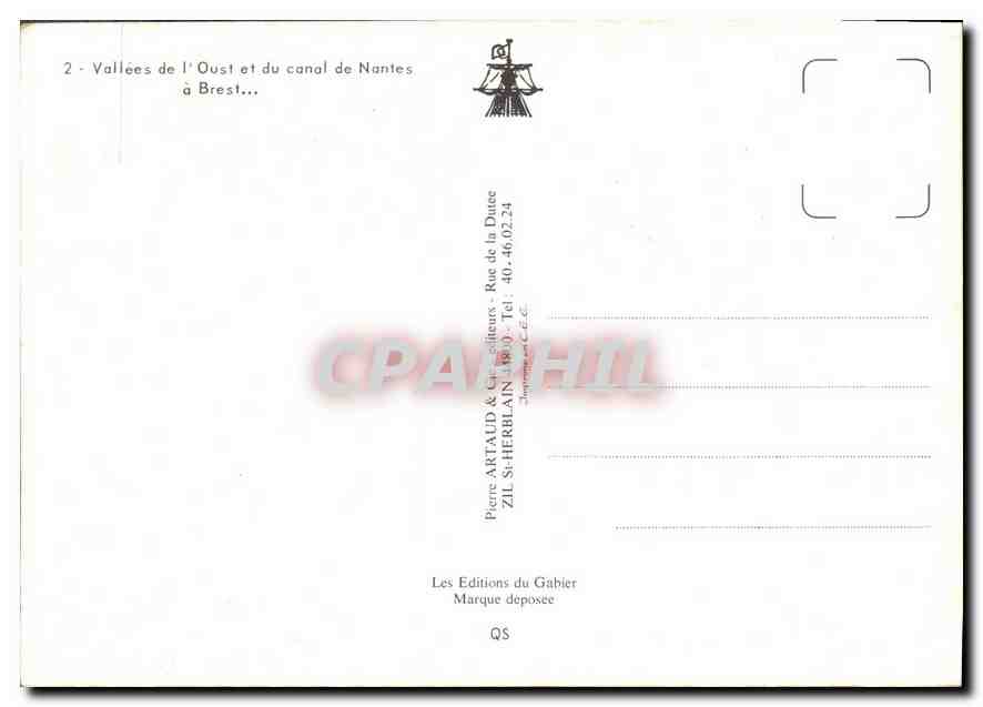 CPM Vallees de l'Oust et du Canal de Nantes a Brest  — Verso