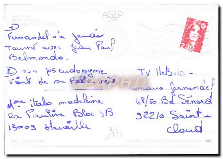 CPM Marseille  — Rückseite