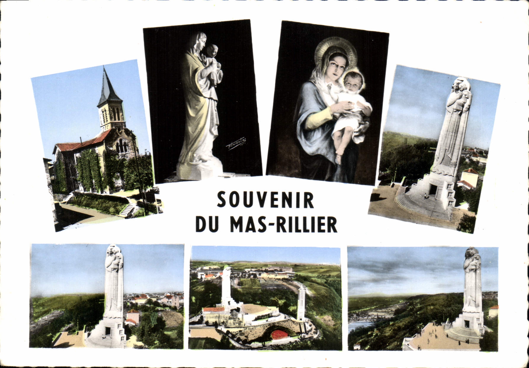 CPM Sanctuaire de Notre Dame du Sacre Coeur le Mas rillier par Miribel Ain Sculpteur G Serraz 