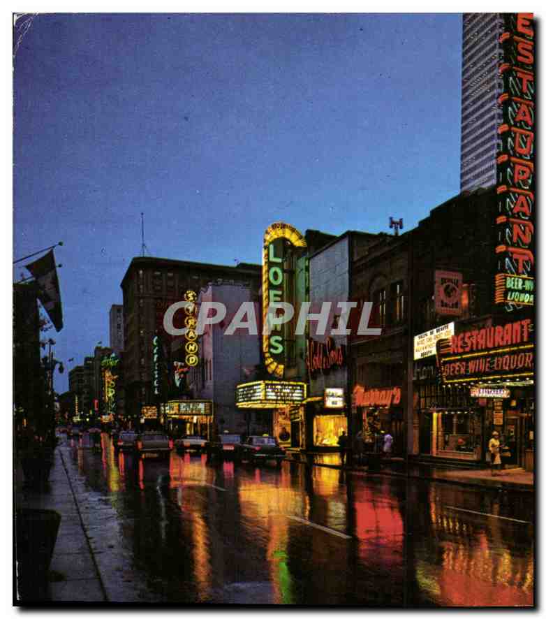 CPM St Catherine St At Night la Rue Ste Catherine le Soir Montreal Canada 