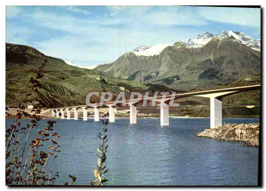 CPM Les Alpes Le Lac de Serre Poncon le Pont de Savines 